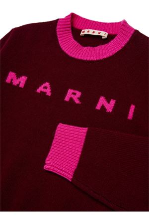 maglione in lana bordeaux MARNI KIDS | M00993M00ML0M434